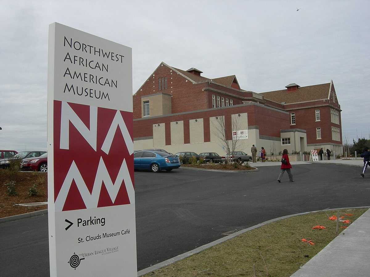 the exterior of the Northwest African American Museum